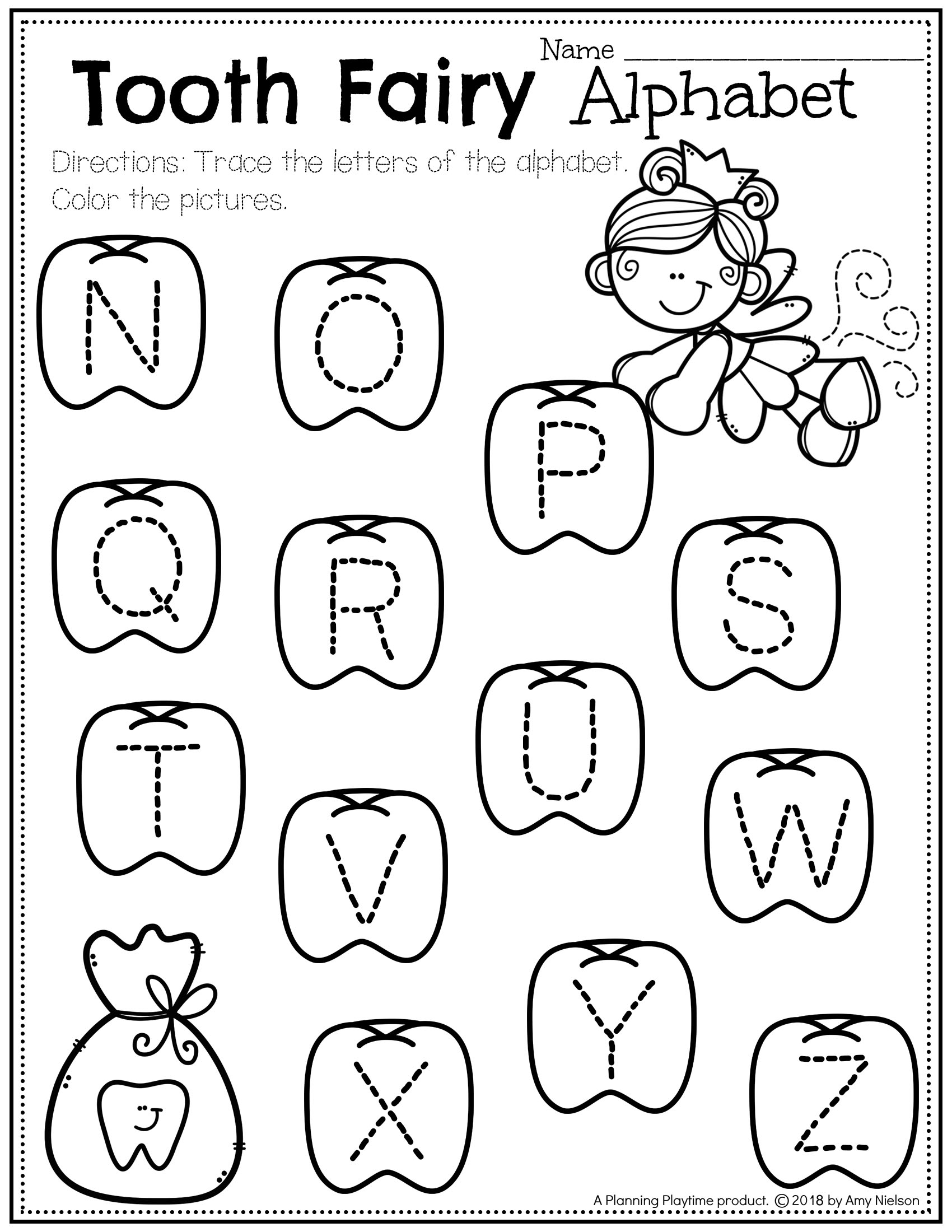 free printable preschool teeth worksheets