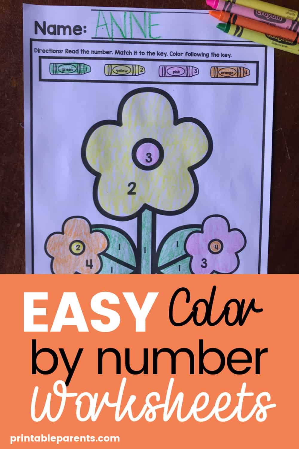 Preschool Easy Color By Number 1 5 Printable Parents
