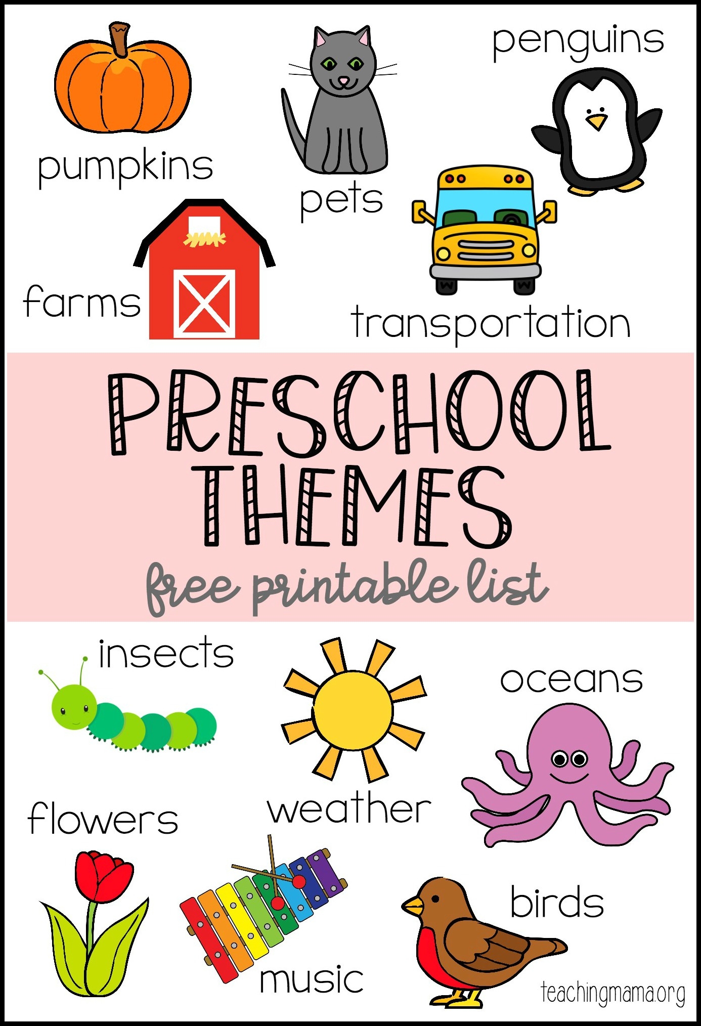 pre k curriculum free printables
