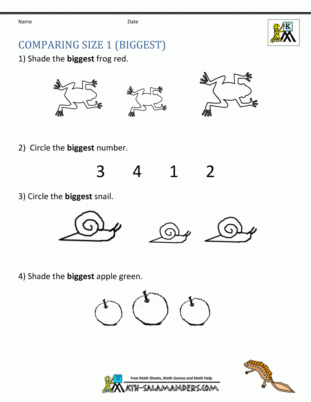 kindergarten worksheets printable math