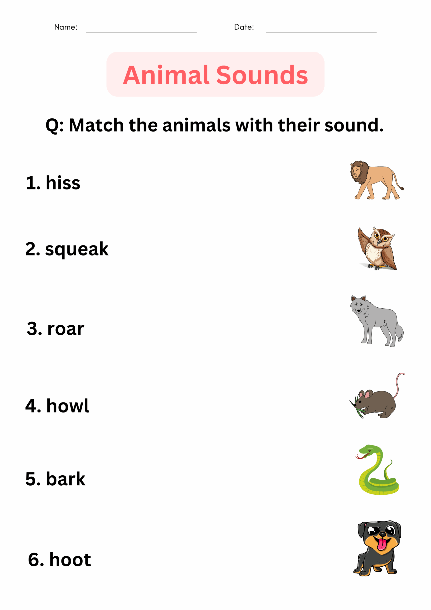 Printable Mmatching Animal Groups Worksheet For Grade 1 2 3 Made By Teachers