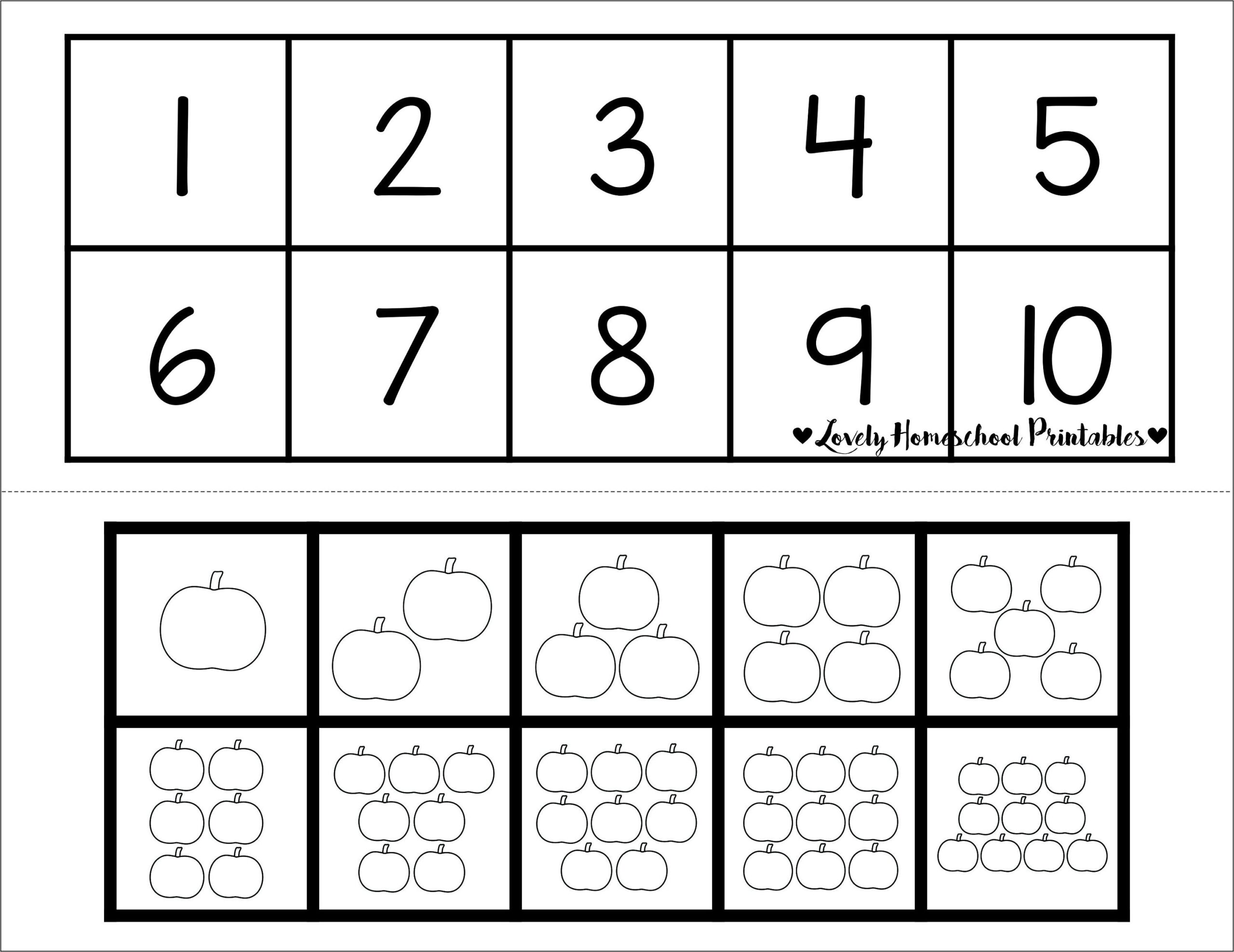 Pumpkin Count Cut Glue 1 10 Preschool Math Printable Homeschool Math Printable Numeral Recognition Number Matching Etsy