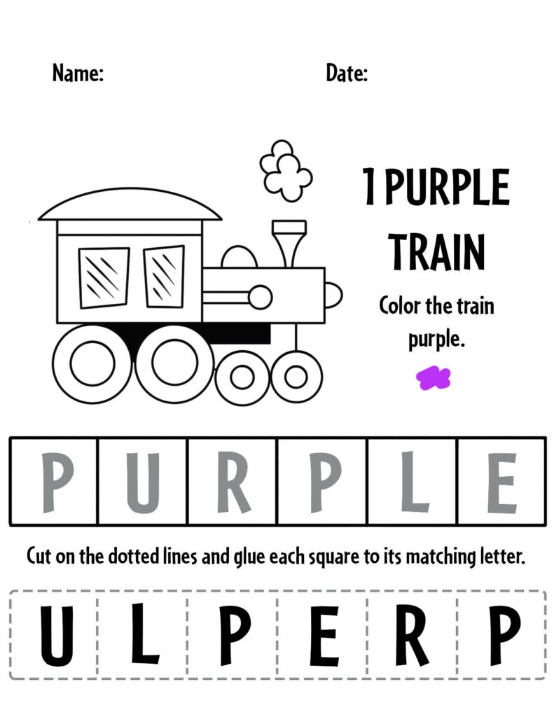 Purple Color Activities And Worksheets For Preschool The Hollydog Blog