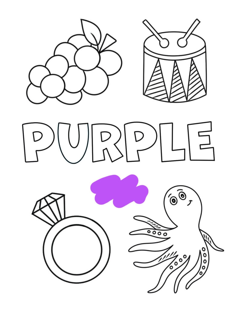 Purple Color Activities And Worksheets For Preschool The Hollydog Blog