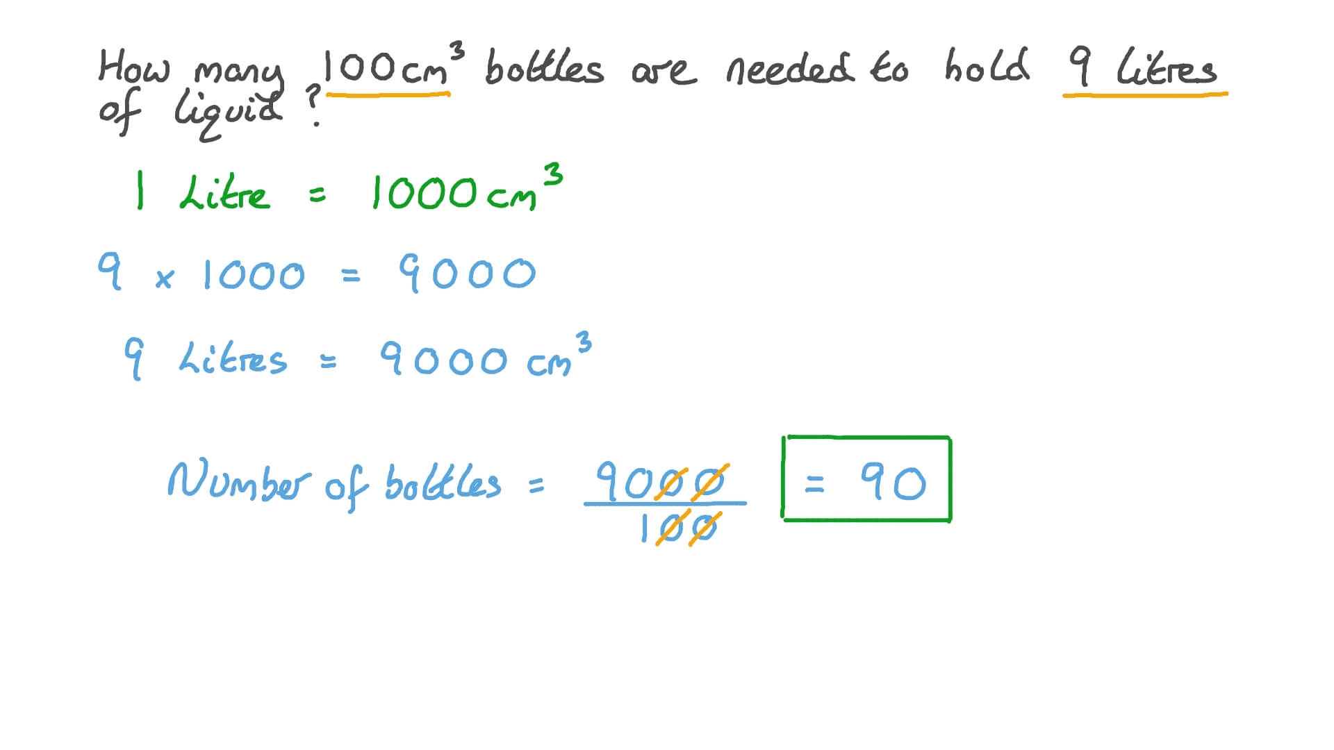 Question Video Converting Between Cubic Centimetres And Litres Nagwa