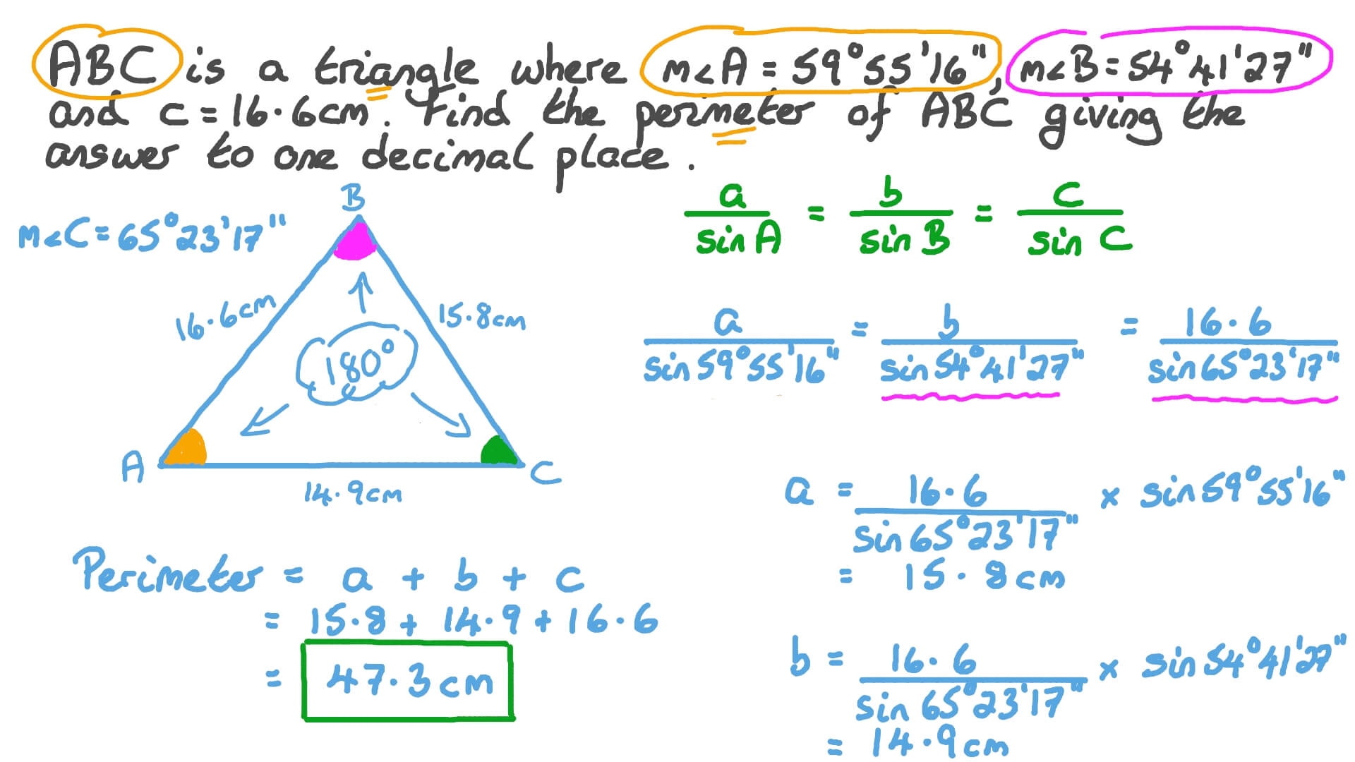 perimeter of a triangle formula