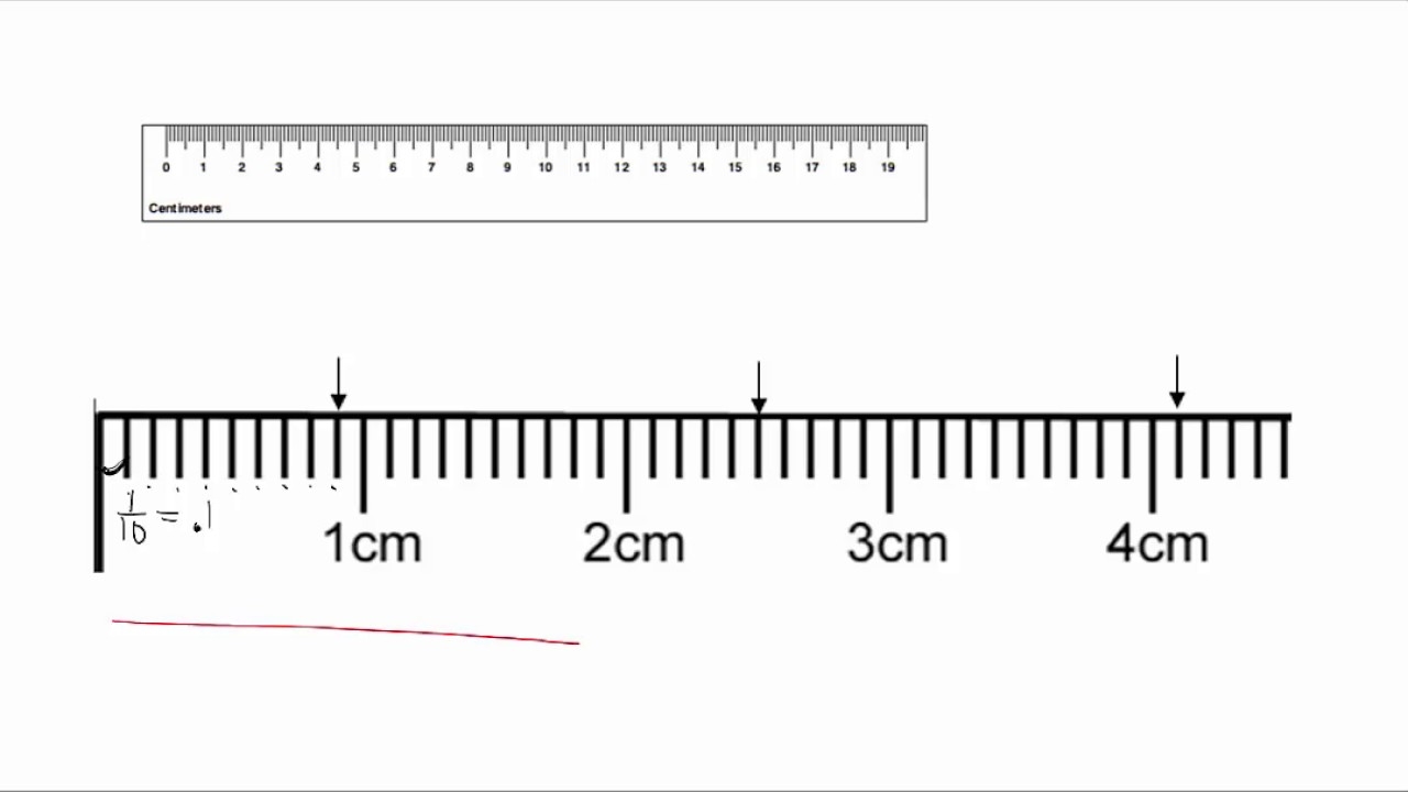 Reading A Centimeter Ruler YouTube