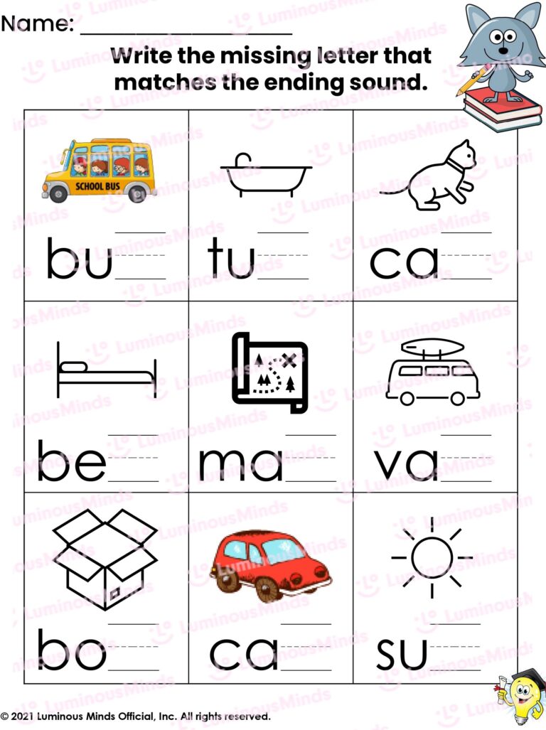 Reading Comprehension Worksheets Initial Medial And Final Sounds