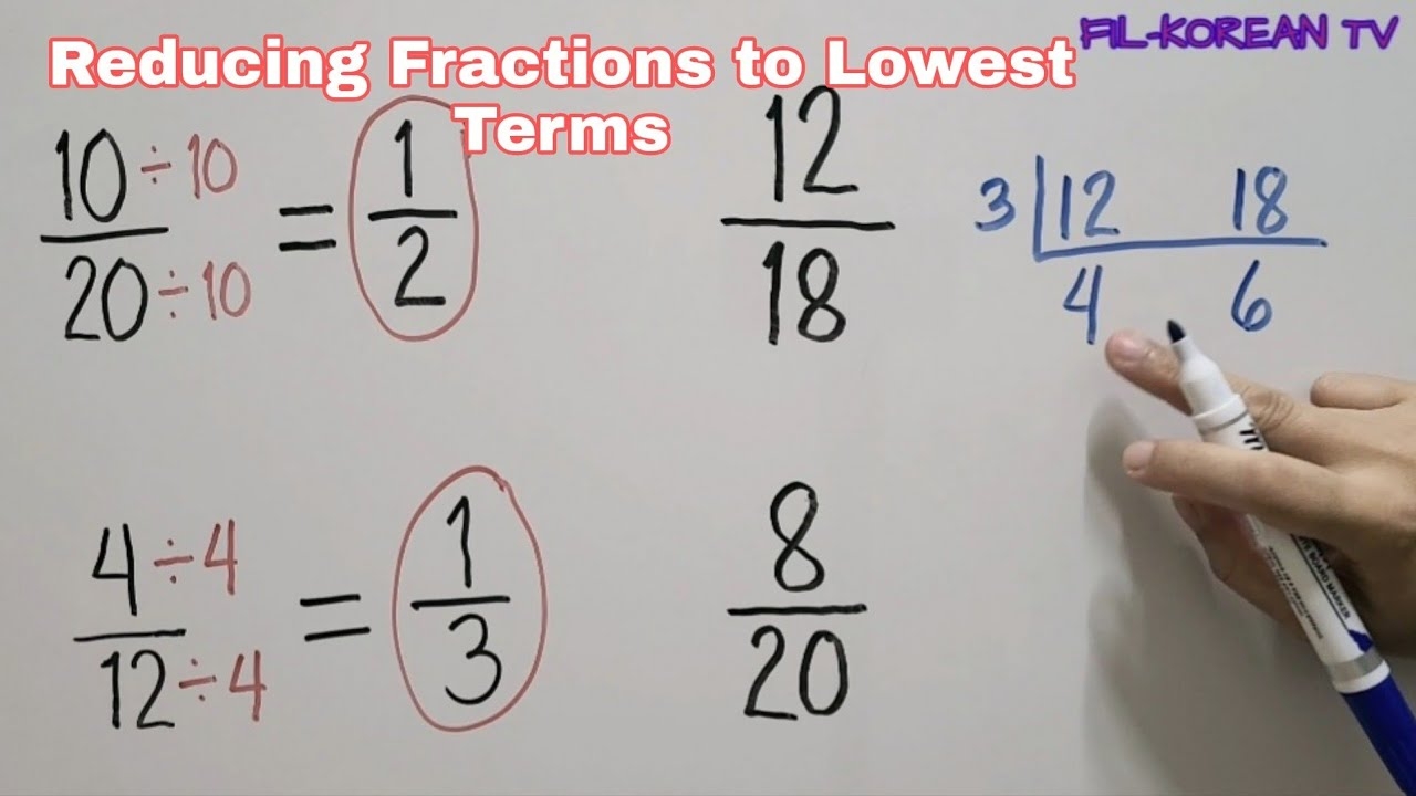 Reducing Fraction To Lowest Term YouTube