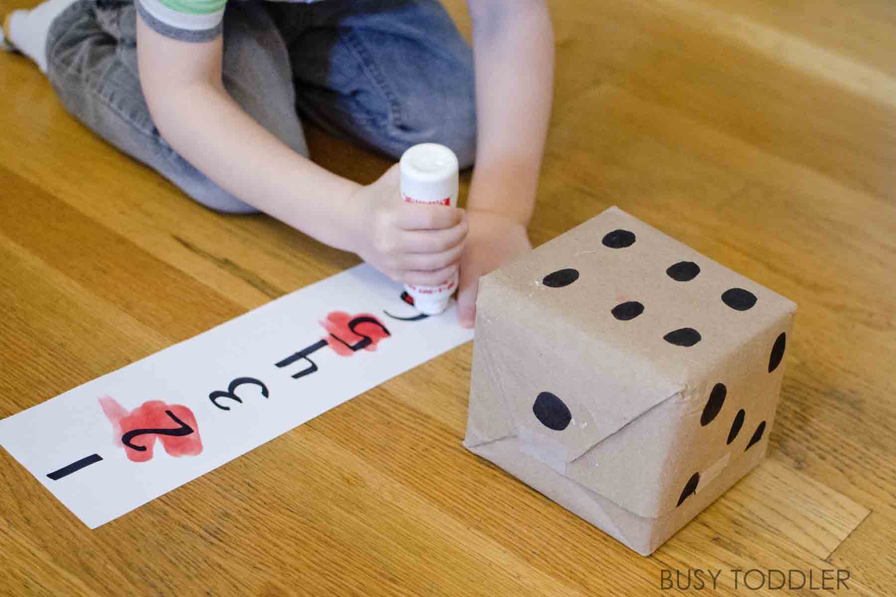Roll Cross Math Game Busy Toddler