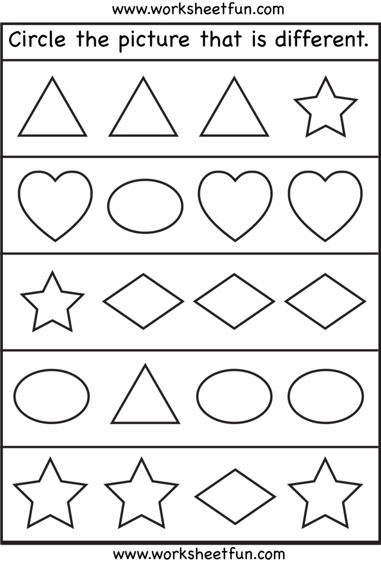 Same And Different Shapes One Worksheet FREE Printable Worksheets Worksheetfun