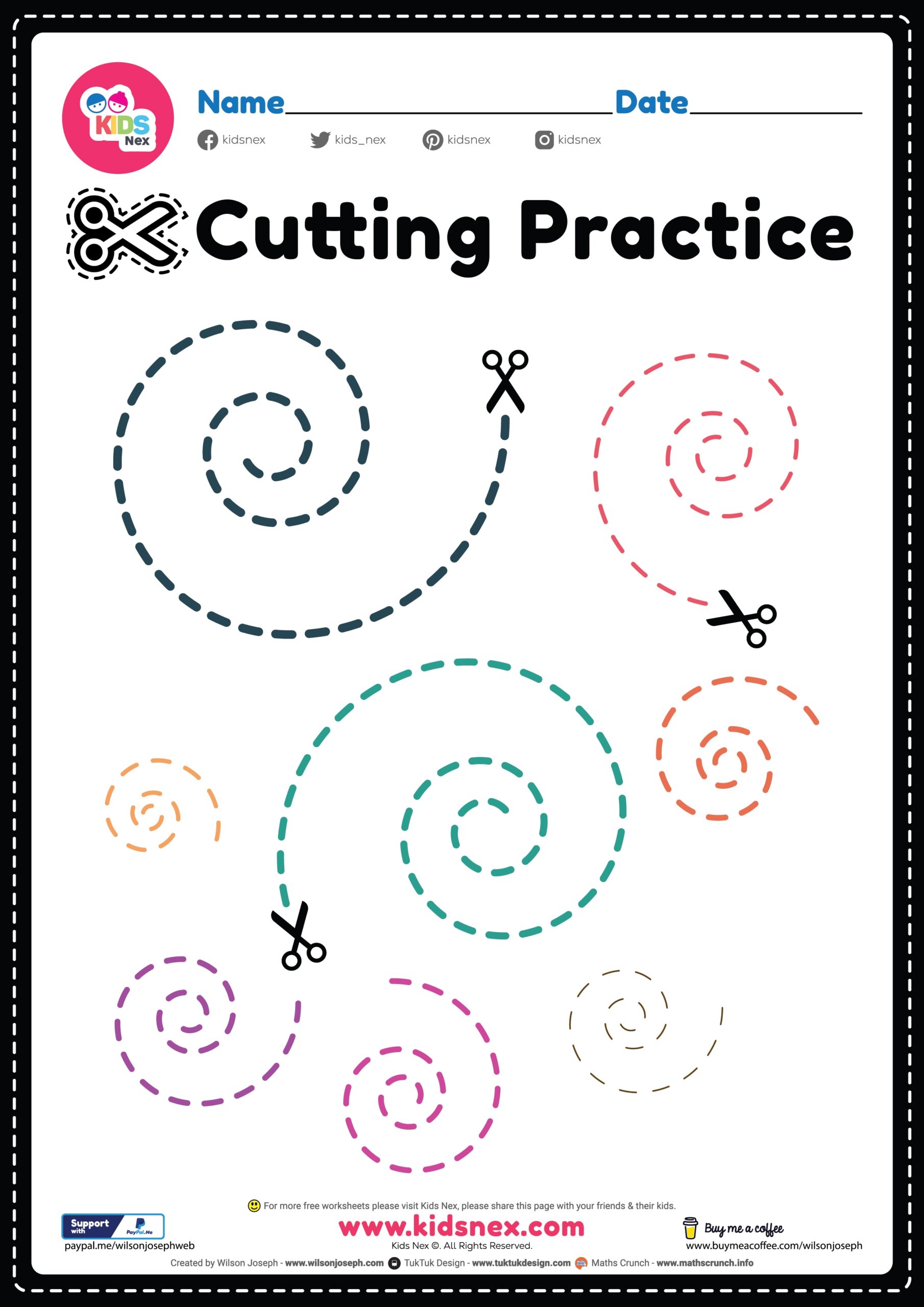 Spiral Tracing Worksheet