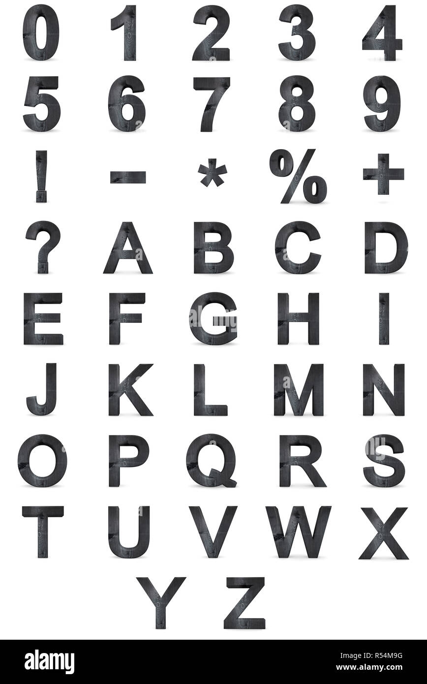alphabet letters with numbers