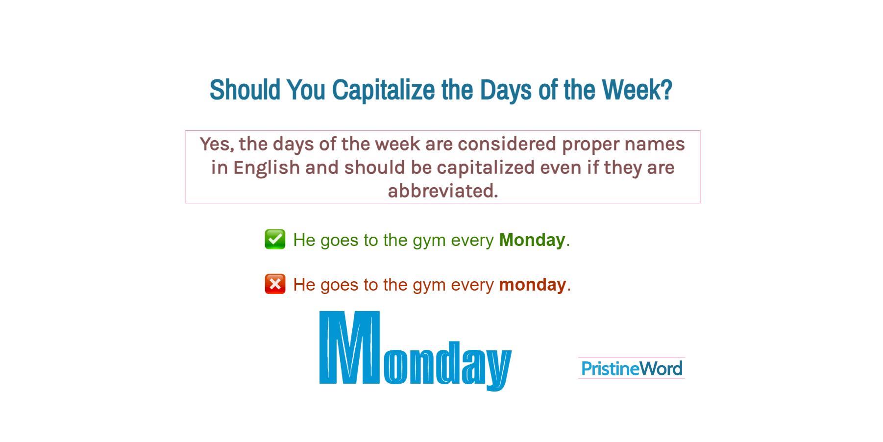 Should You Capitalize The Days Of The Week 