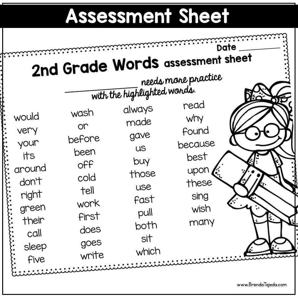 second grade sight words