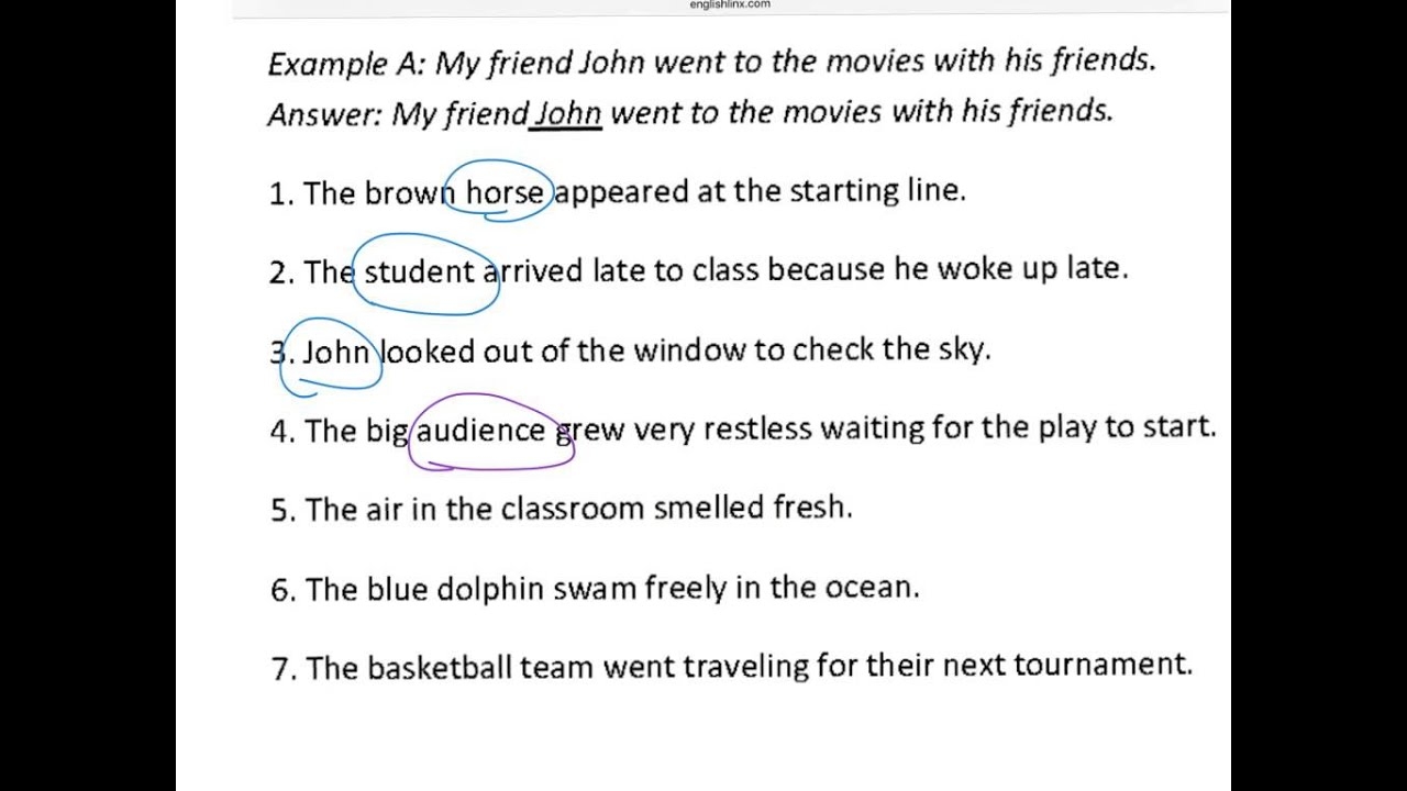 what is a simple subject