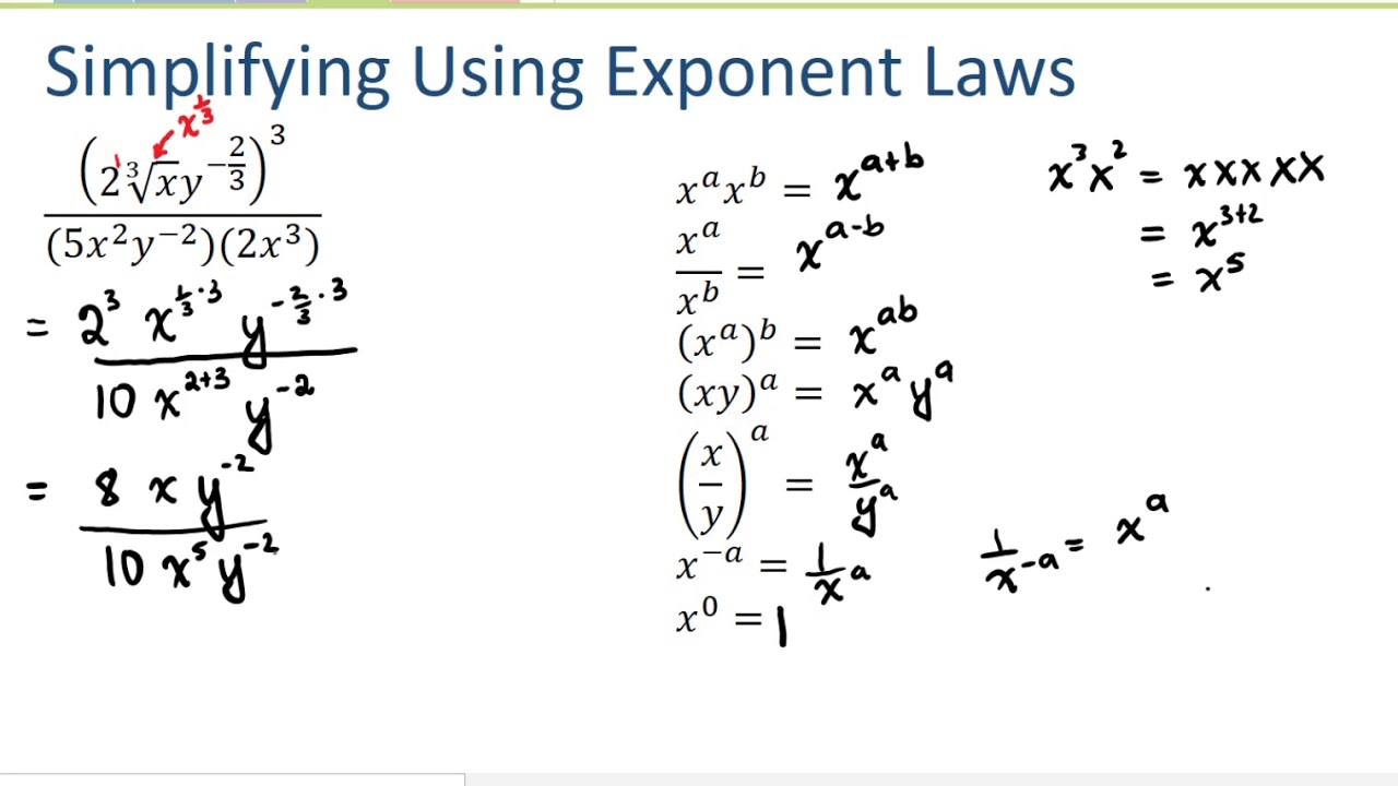 Simplifying With Exponents YouTube