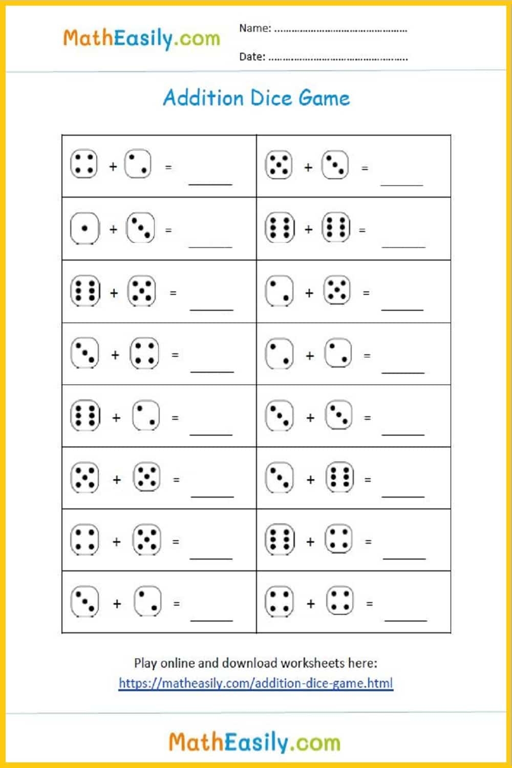 single digit addition worksheets free