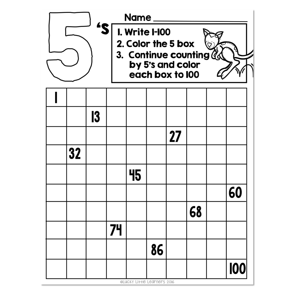 skip counting in 5s worksheet