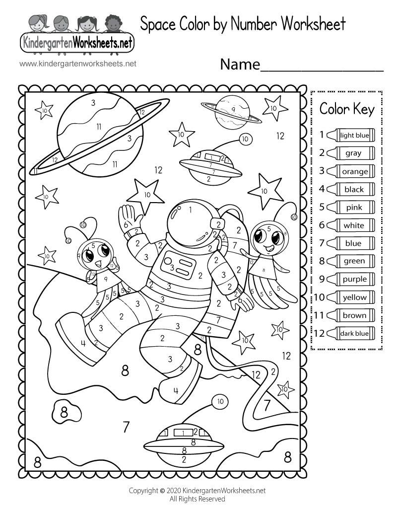 Color by Number worksheets printable