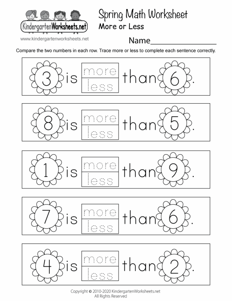 Spring Math Worksheet Free Printable Digital PDF