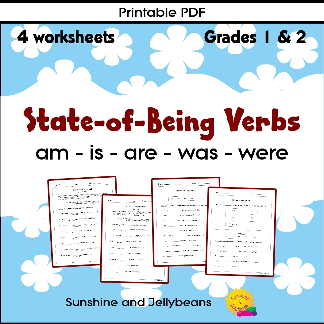 State of Being Verbs Am is are was were Grades 1 2 Great For Review Made By Teachers