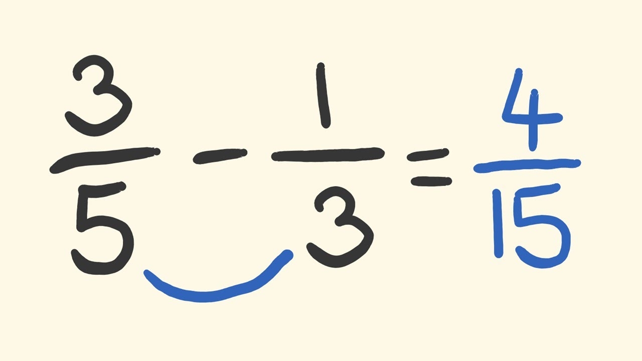 how to subtract fractions with different denominators