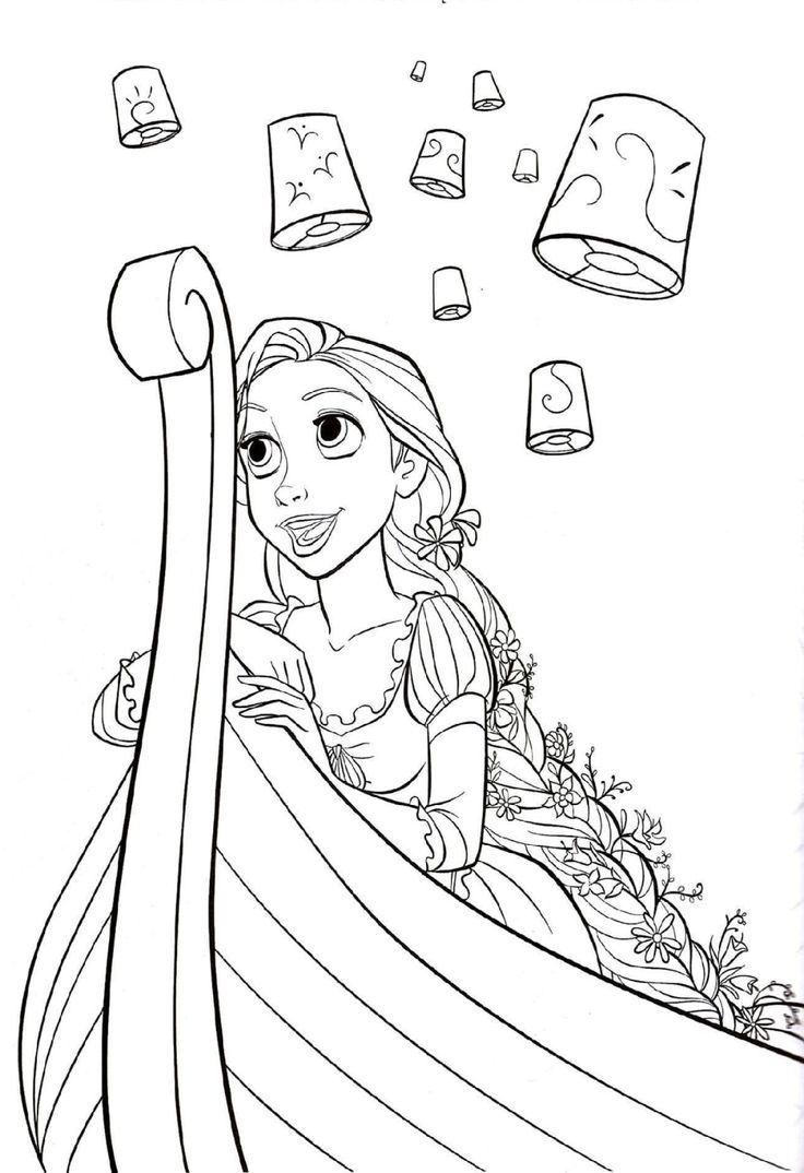 rapunzel color sheet