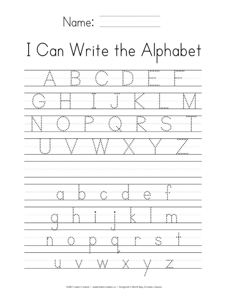 Teach Your Kids To Write The Alphabet Lewis Creative