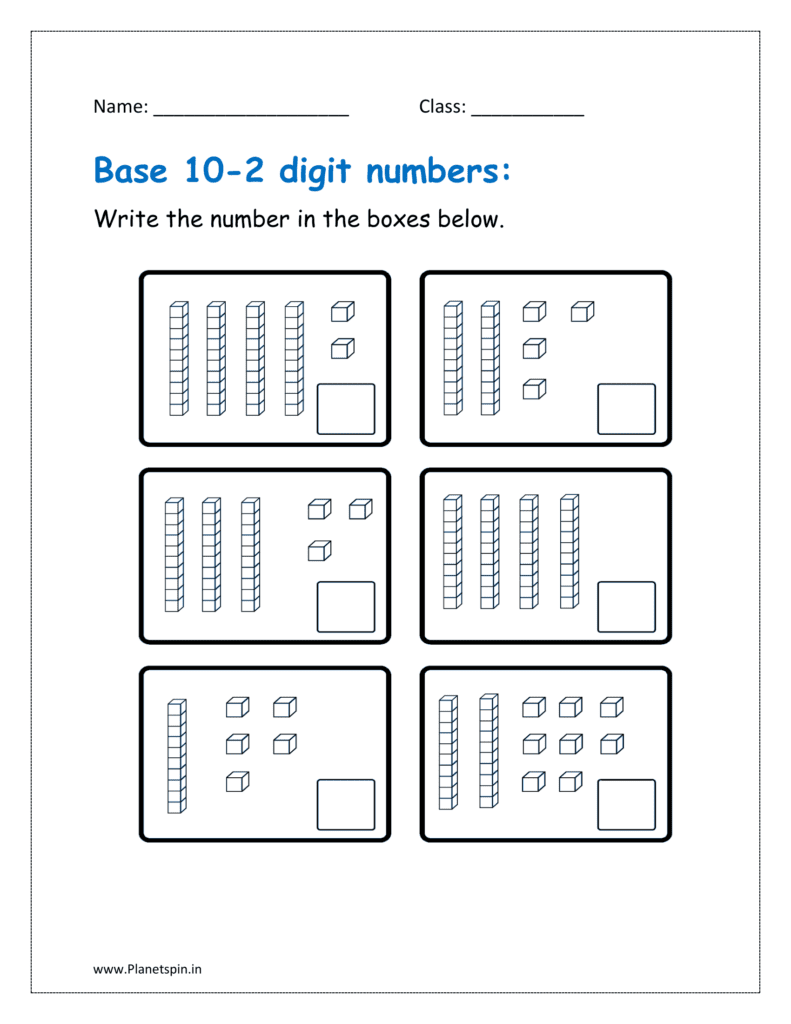 tens and ones place value worksheets