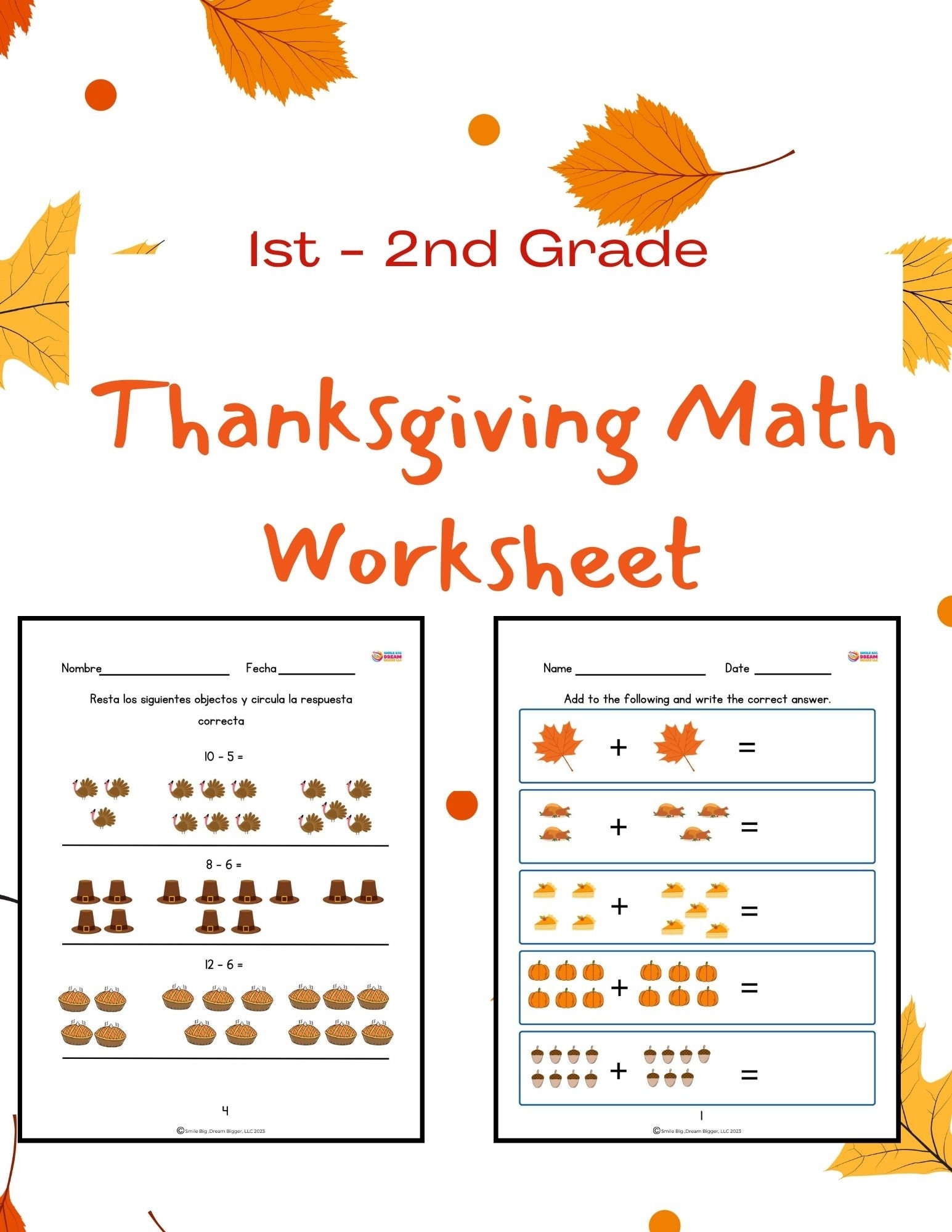 thanksgiving math worksheets