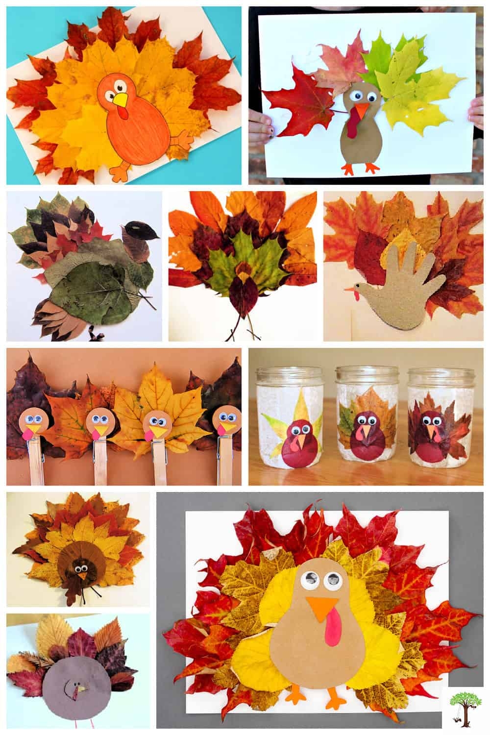 Thanksgiving Turkey Leaf Crafts For Kids Rhythms Of Play