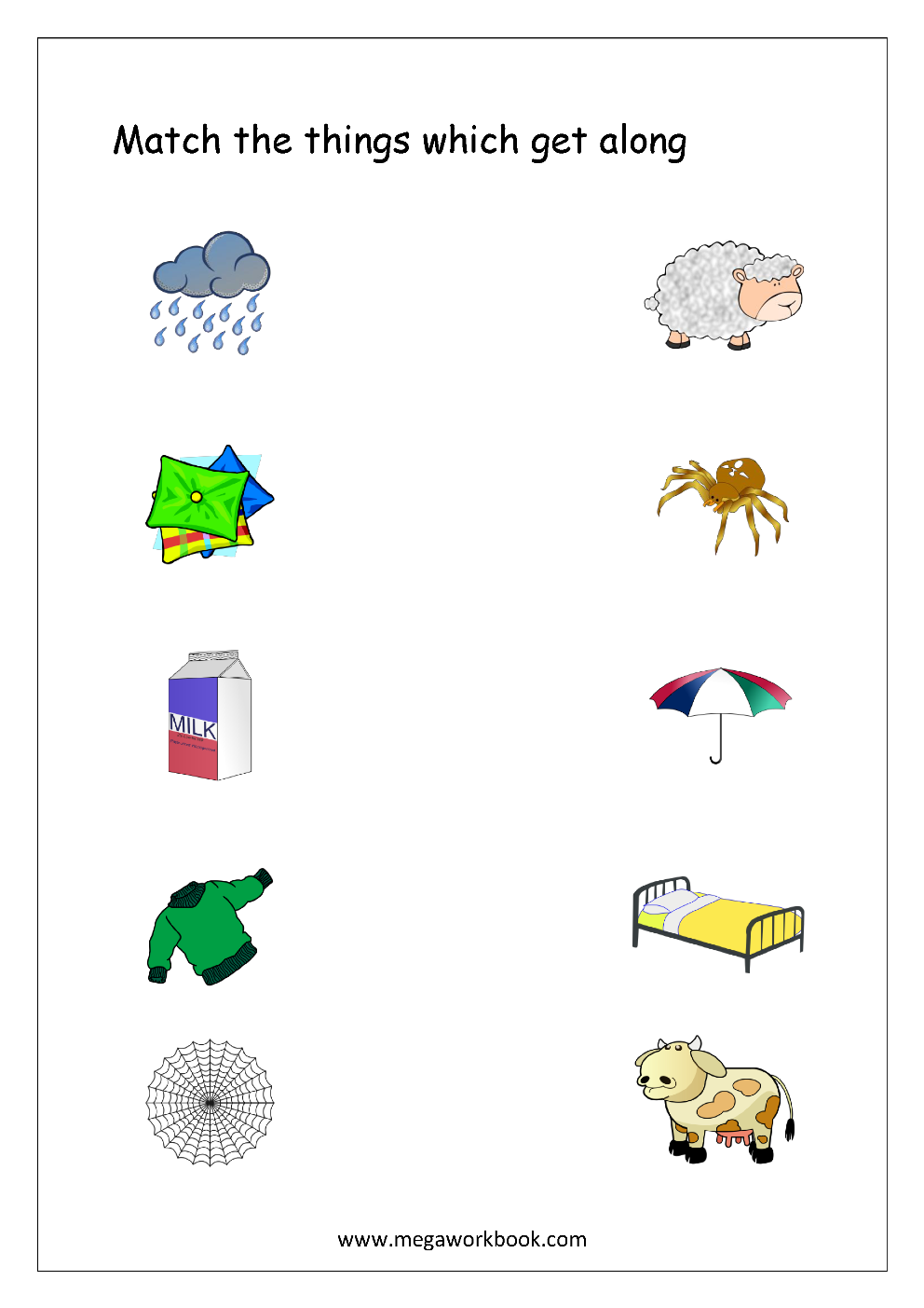 Things That Go Together Worksheets Free Printable What Goes Worksheets Library