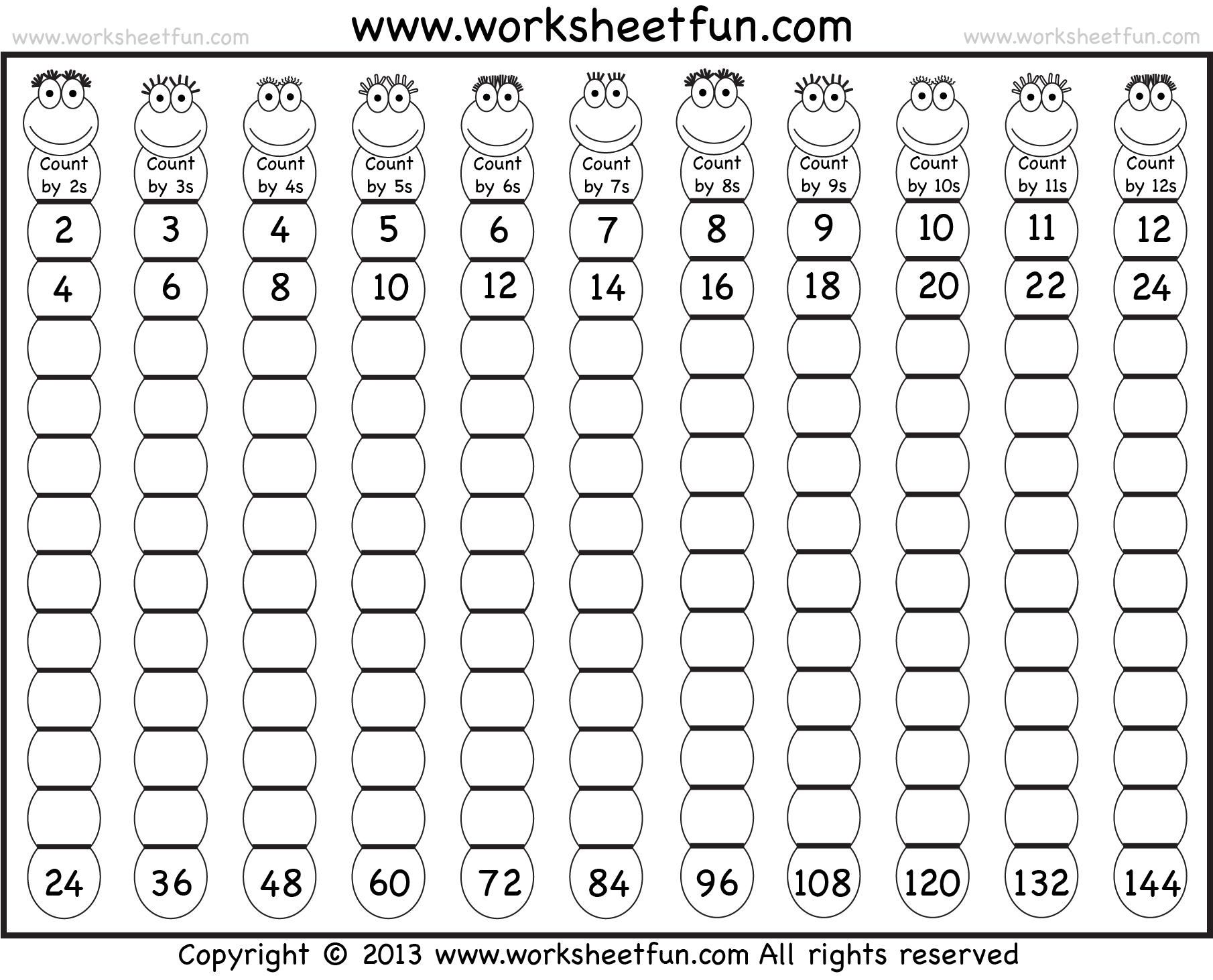 printable times tables worksheets 1 12