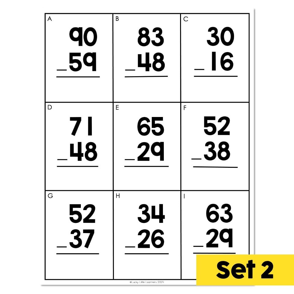 2 digit regrouping subtraction