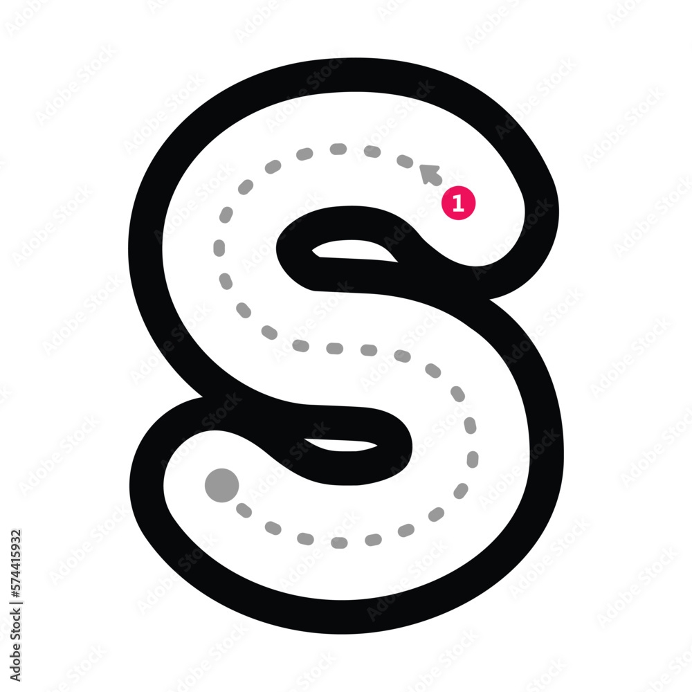 Tracing Alphabet Letter S Lowercase Prewriting Dotted Line Element For Kindergarten And Preschool Kids Worksheet For Handwriting Practice Activity Stock Vector Adobe Stock