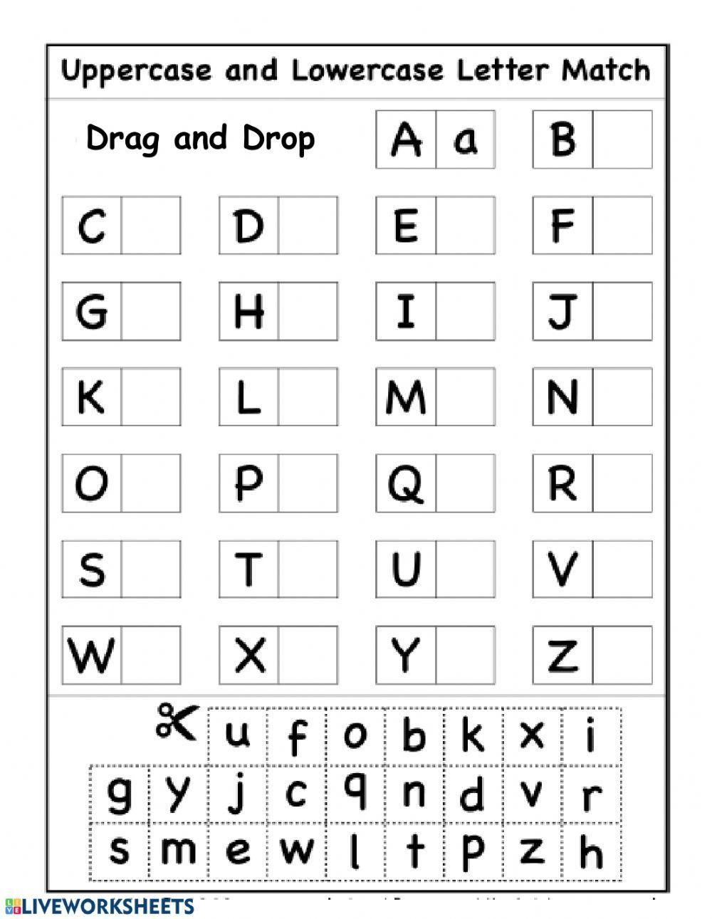 uppercase and lowercase letters worksheets