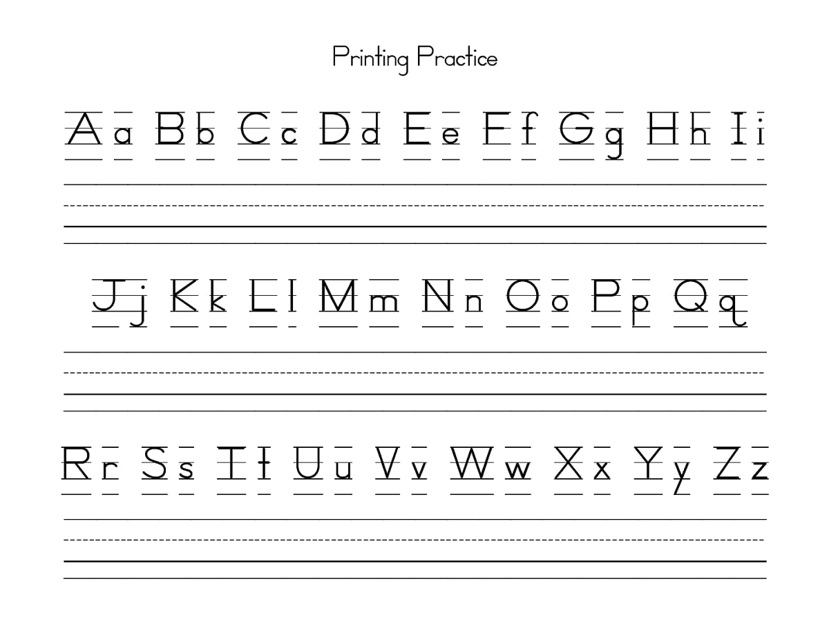 upper and lower case alphabet printable