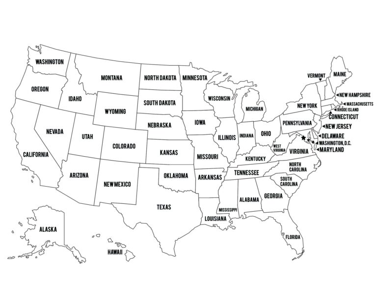 USA Map Coloring Pages Geography Outline JPEG Vector EPS Digital Download Etsy
