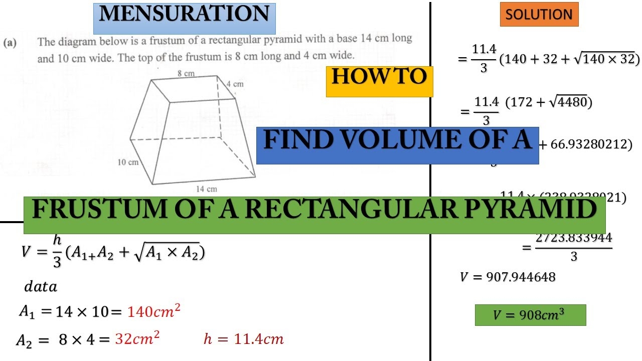 volume of a rectangular pyramid