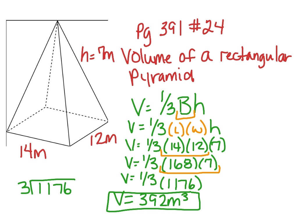 Volume Of Rectangular Pyramid Math Geometry Volume ShowMe