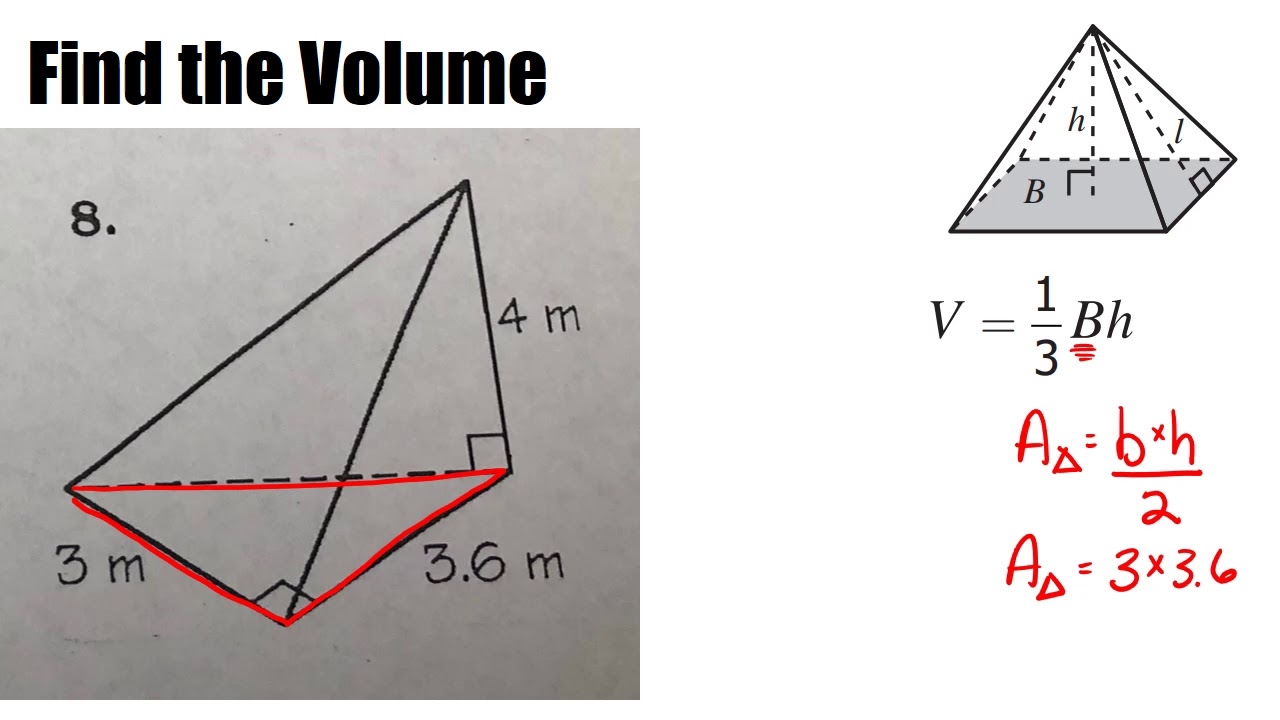 Volume Of Triangular Pyramid 1 YouTube