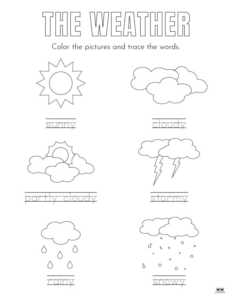 Weather Worksheets Printables 50 FREE Pages Printabulls