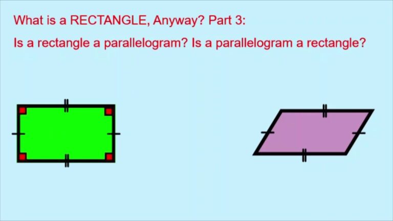 What Is A RECTANGLE Anyway Part 3 Is A Rectangle A Parallelogram Is A Parallelogram A Rectangle YouTube