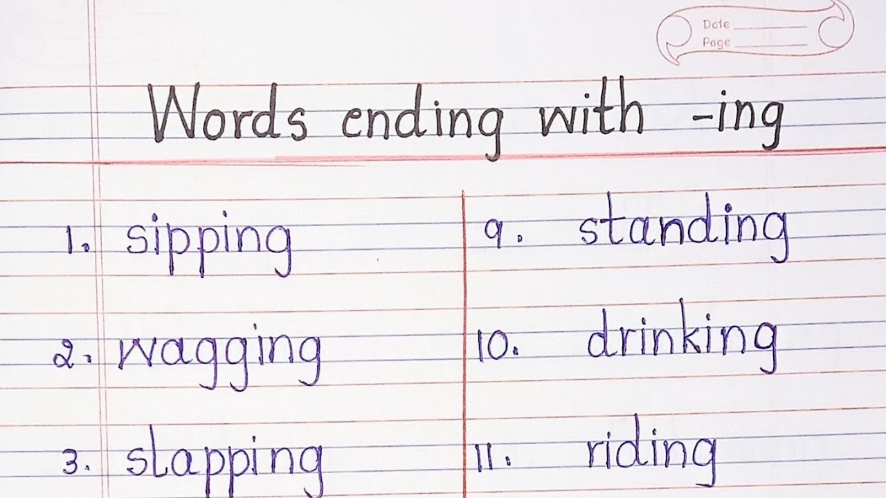 Words Ending With ing Part 3 YouTube