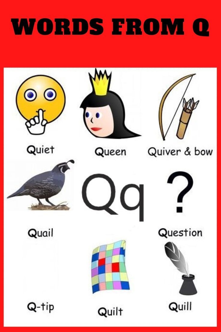 Words From Q A Words For Kids Kids Vocabulary Words Words That Start With Q Wordfromq kids