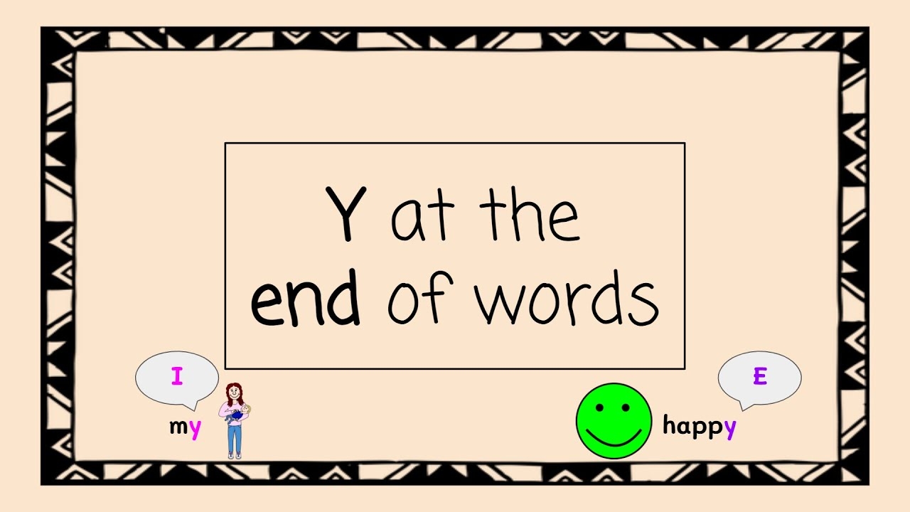 y at end of words