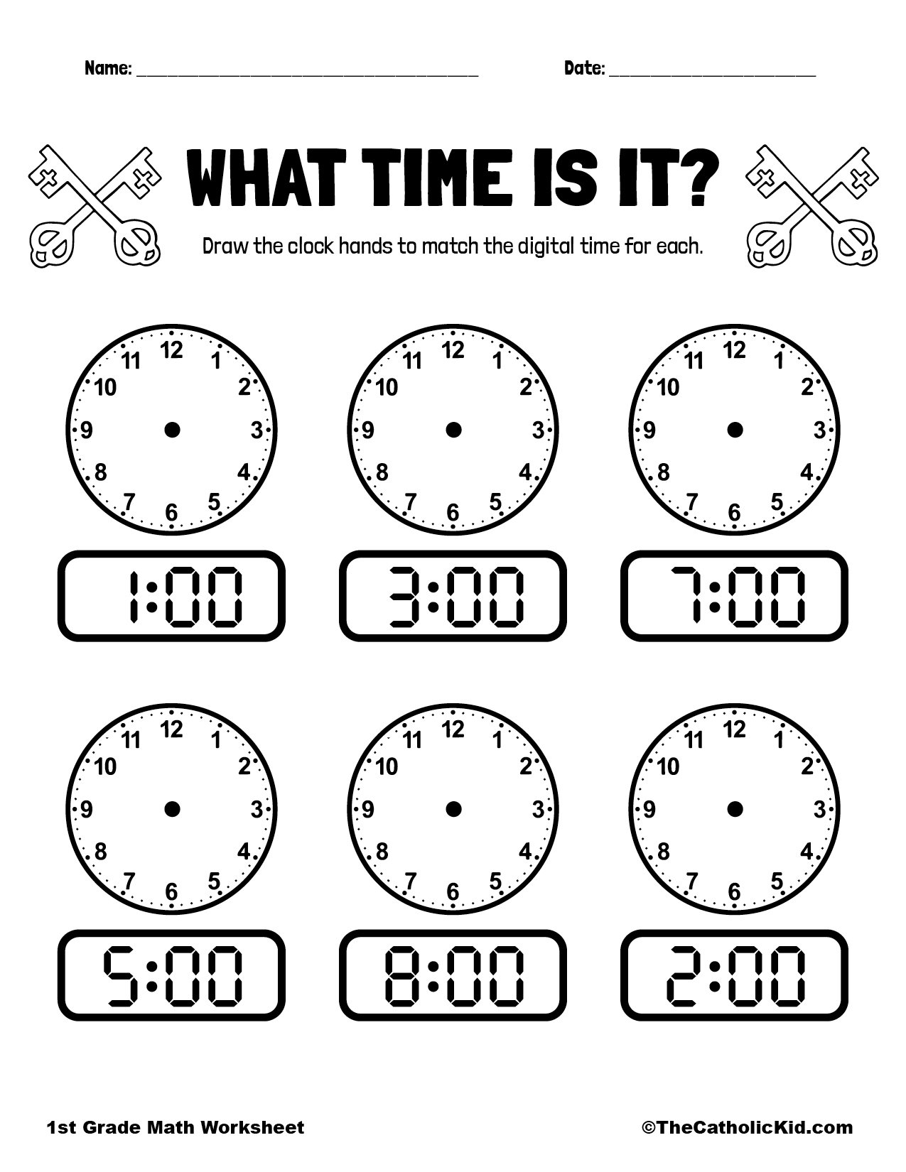 1st grade worksheets