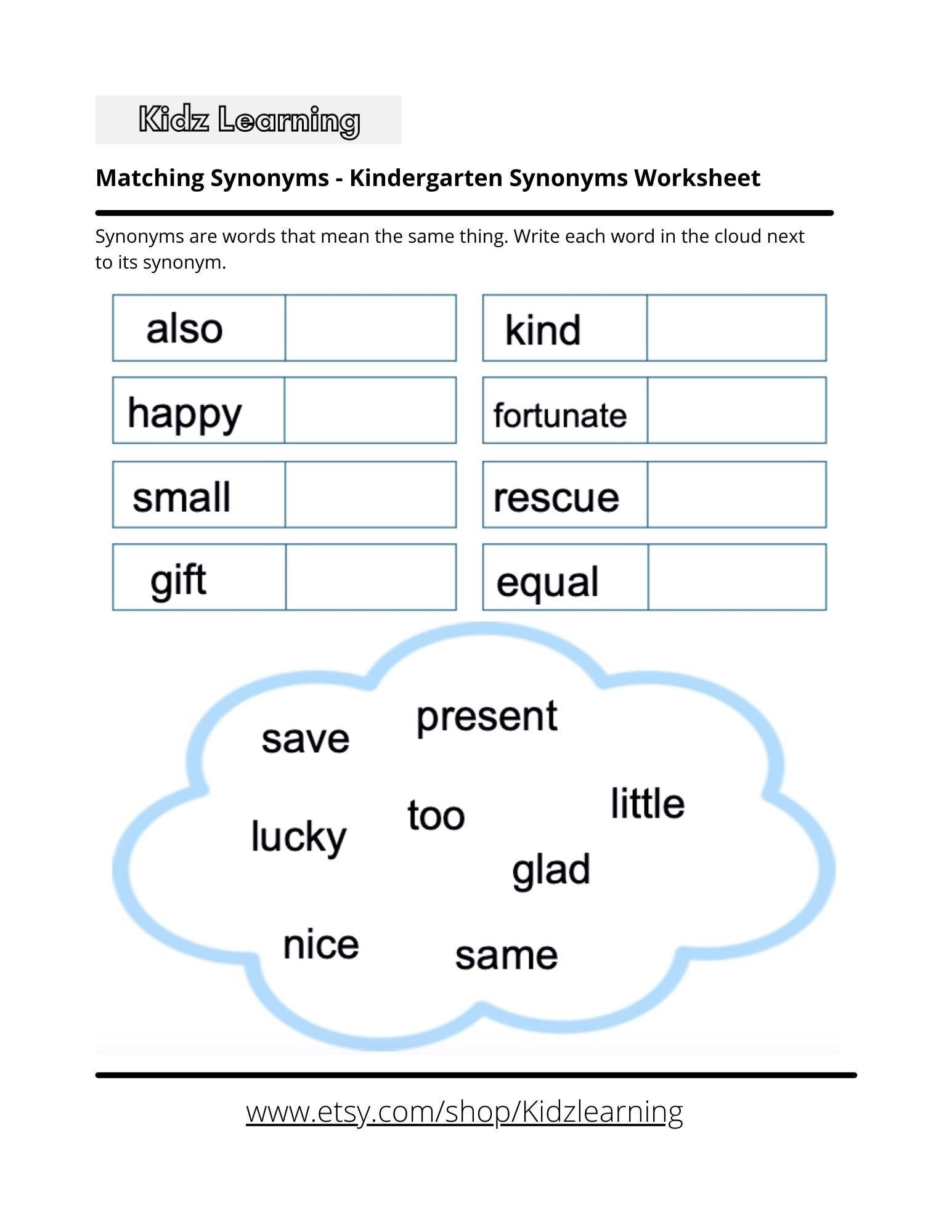 synonyms and antonyms worksheets