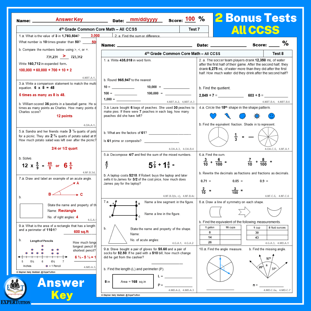 grade 4 math worksheets grade 4 math worksheets